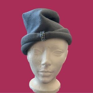 Vintage Soleil Luisant Felt Powder Blue Hat (21”)